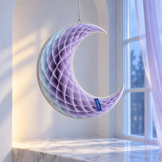 Norveluo Lavender Crescent Honeycomb Ornament - main product view