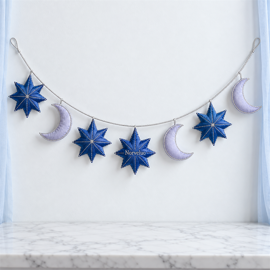 Norveluo Moon and Star Celebration Garland - main product view