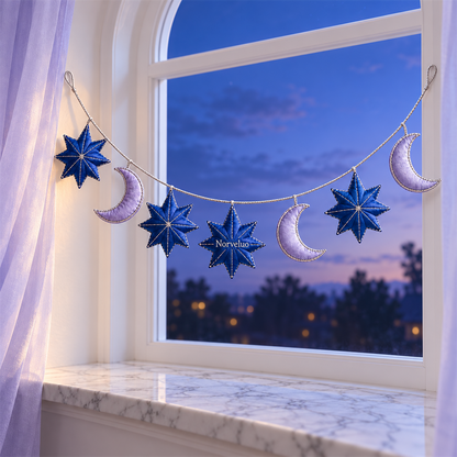 Norveluo Moon and Star Celebration Garland - secondary product view