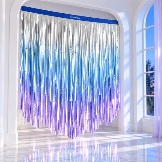 Norveluo Twilight Fringe Backdrop Curtain - main product view